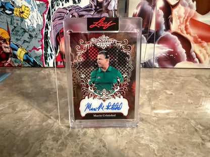 Mario Cristobal 2026 Leaf Signature Series Base PETG Clear Auto Red 1/1