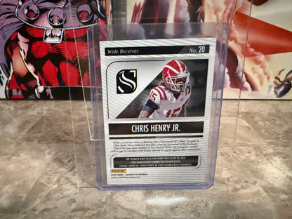 Chris Henry Jr. 2025 Panini Silhouette Football Base Red Color Match /75 #20