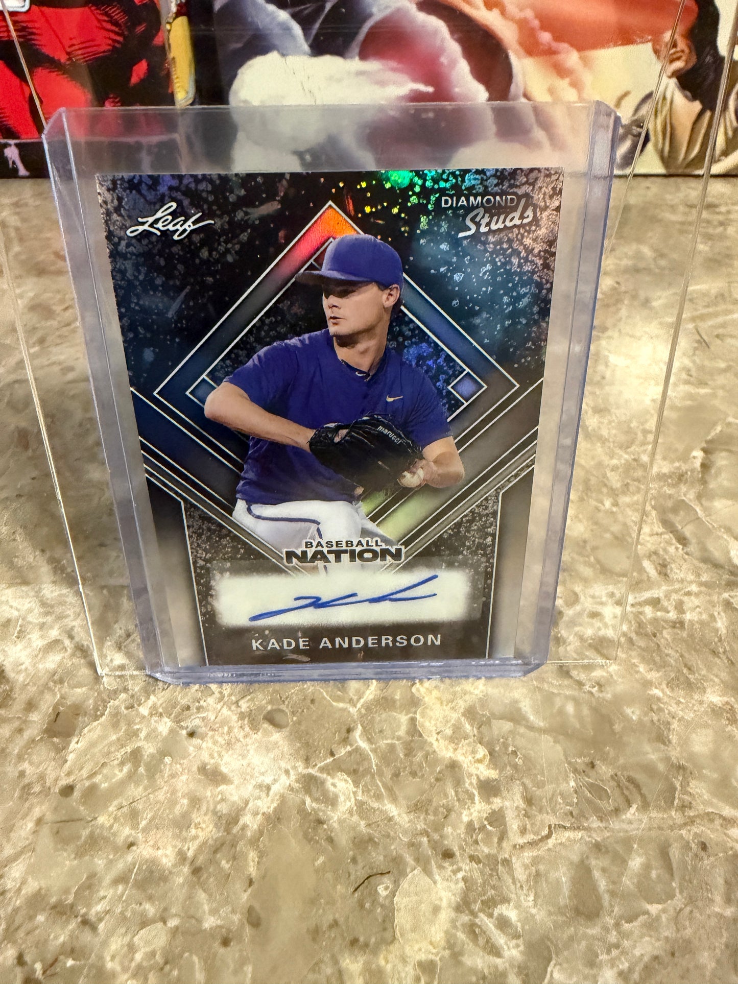 2026 Leaf Baseball Nation Kade Anderson Diamond Studs Prismatic Auto 19/25