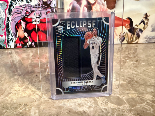 Stephon Castle 2024-25 Panini Obsidian Basketball Eclipse Jumbo Swatch RC /249