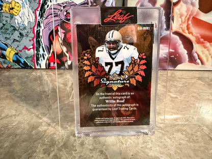 Willie Roaf 2026 Leaf Signature Series Sports Base Auto Silver Prismatic 1/1