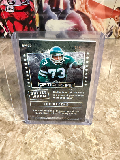 2026 Leaf Optichrome Football Battle Worn Joe Klecko Game-Used /5