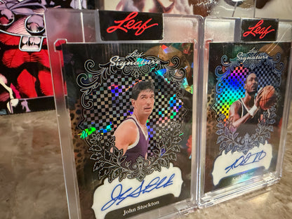 Karl Malone John Stockton 2026 Leaf Signature Series Sports Base Auto 1/1 Lot