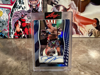 Dustin Poirer 2026 Leaf Metal Independence Day Base Auto Uncle Sam /3