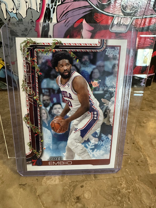 Joel Embid #HE-JE (2025 Topps Holiday Basketball) - Hidden Elf Variation