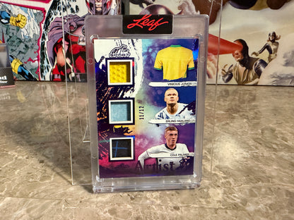 2026 Leaf Art of Sport Artist 3 Patch Haaland Cole Palmer Vinicius Junior /12