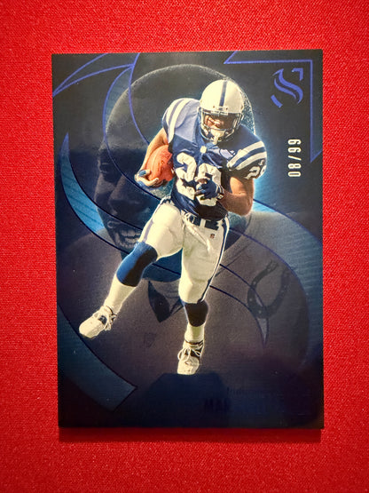 Marshall Faulk 2025 Panini Silhouette Football Base Blue Color Match /99 #98