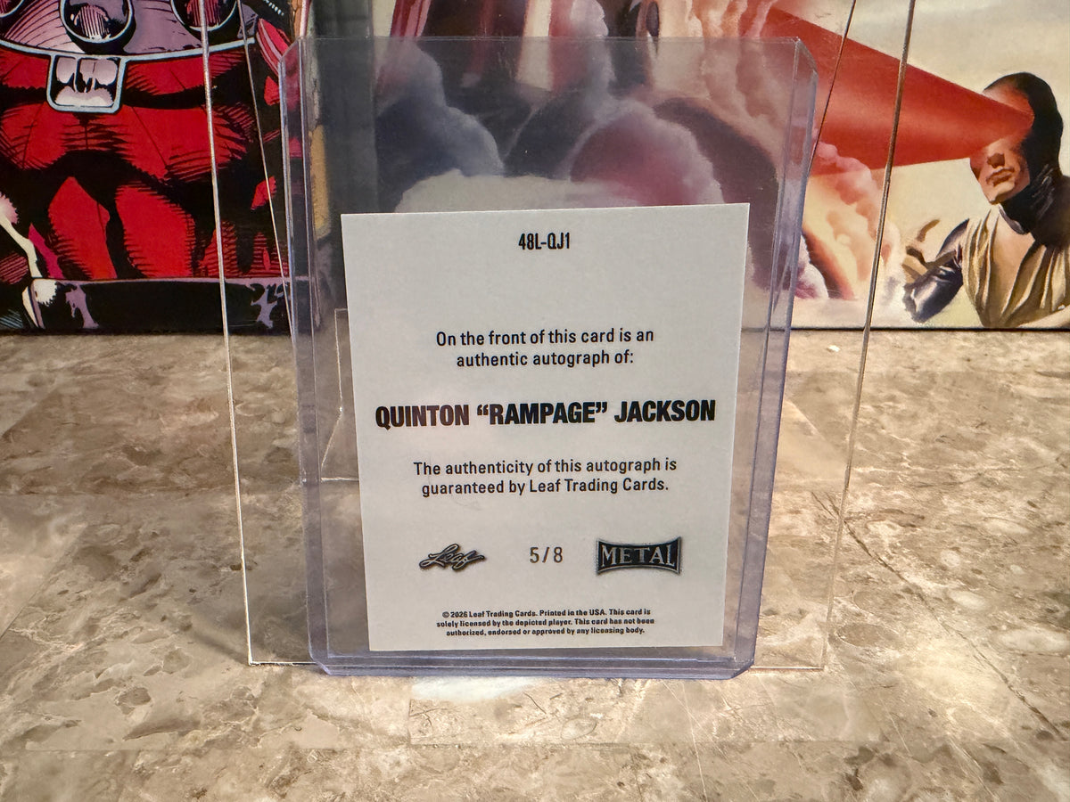 Quentin Rampage Jackson 2026 Leaf Metal Ring Kings 1948 Auto Platinum /8