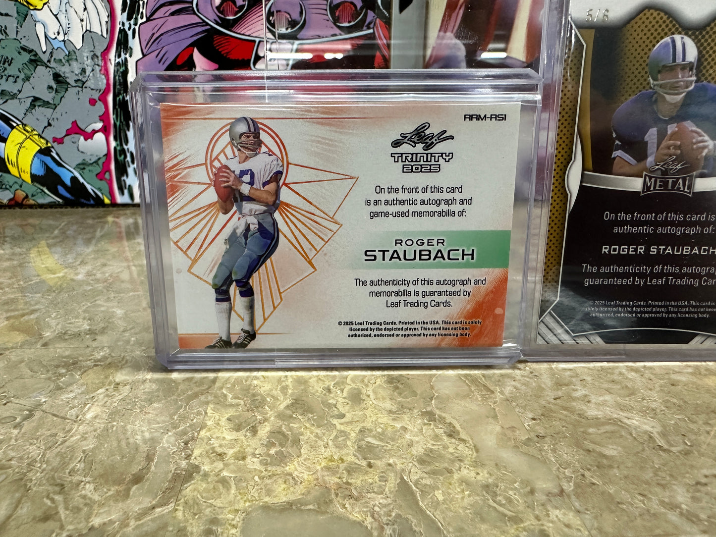 ROGER STAUBACH Dual Auto Lot - 2025 Trinity PATCH /6 & 2026 Metal ON-CARD /6