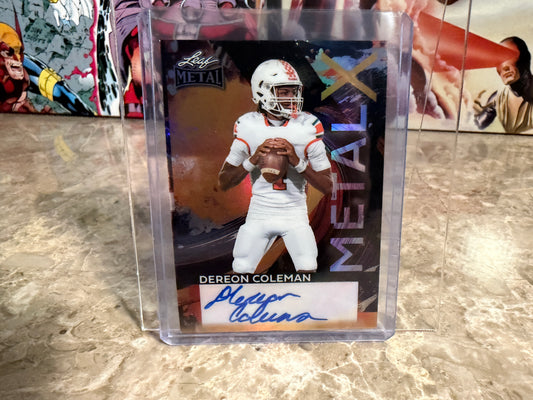 2026 Leaf Metal Dereon Coleman Auto Metal X Gold Prismatic 1/1