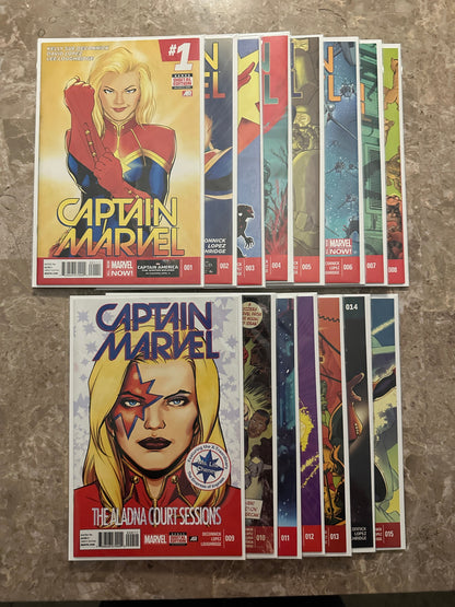 Captain Marvel #1-15 Full Set High Grade (Marvel 2014)