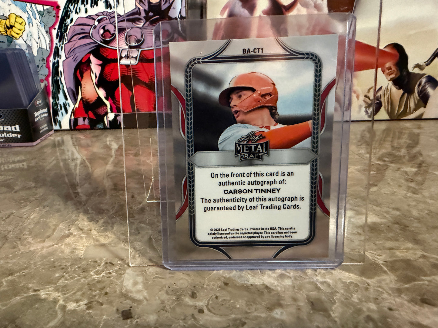 Carson Tinney 2026 Leaf Metal Draft Edition Base Auto #BA-CT1