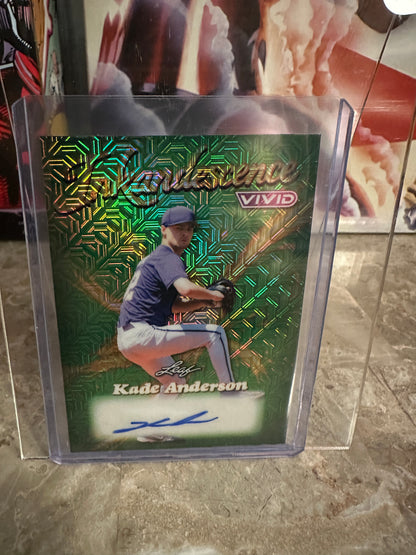 Kade Anderson 2026 Leaf Vivid Inkandescence Green Techno AUTO /8 Mariners #3 Pick