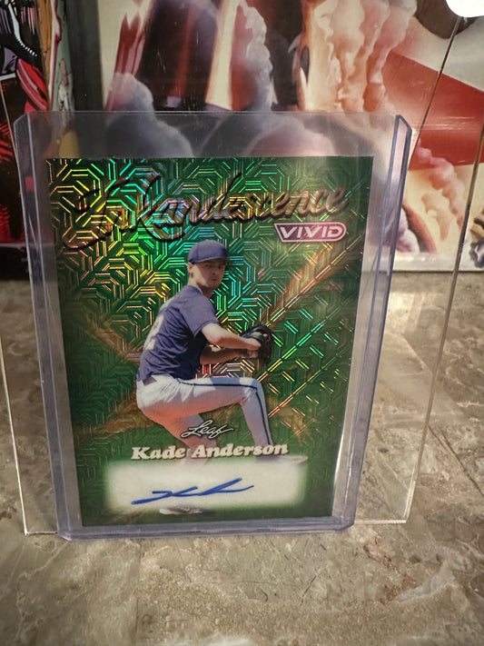 Kade Anderson 2026 Leaf Vivid Inkandescence Green Techno AUTO /8 Mariners