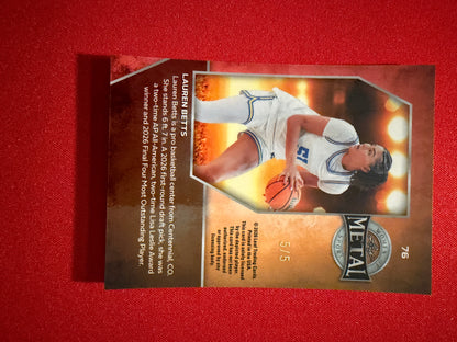 Lauren Betts 2026 Leaf Metal Women of Sport Base Crystal 5/5 Bookend #76