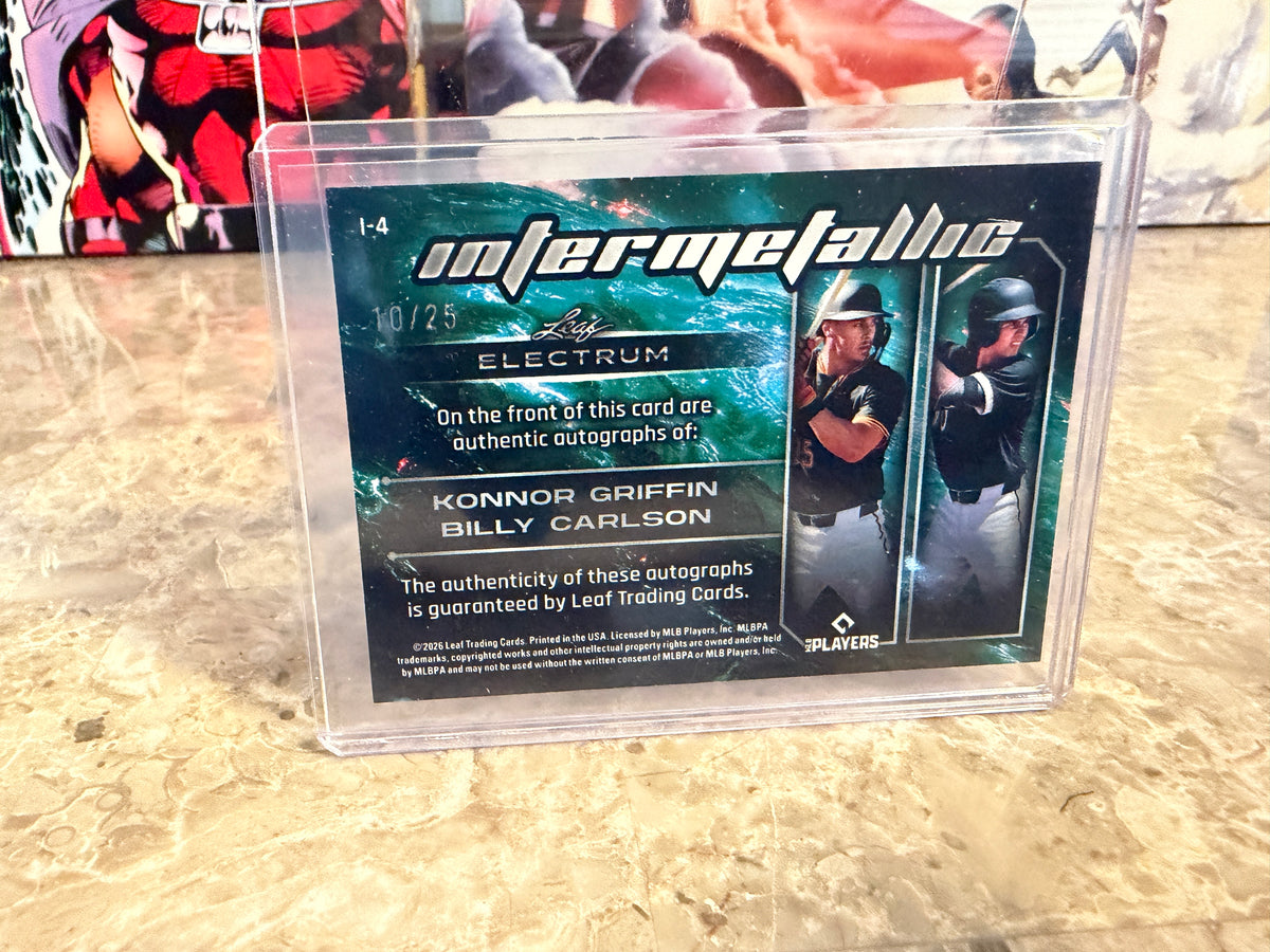 Konnor Griffin / Billy Carlson 2026 Leaf Electrum Intermetallic Auto Bronze /25