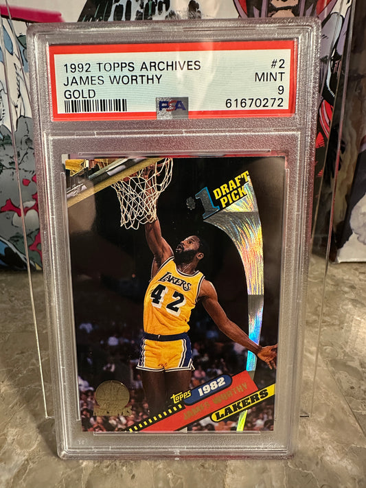 James Worthy #2 PSA 9 (1992 Topps Archives) - Gold
