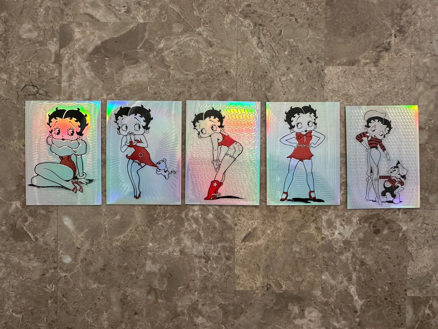 Betty Boop Pinups Complete Card Set + Nostalgia Chrome 1-5/Clear Chrome 1,4