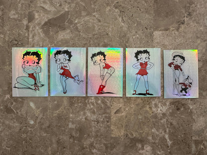 Betty Boop Pinups Complete Card Set + Nostalgia Chrome 1-5/Clear Chrome 1,4