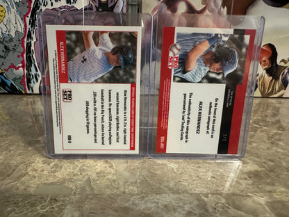 Alex Hernandez 2026 Leaf Pro Set Two-Card Prospect Lot 1/1s