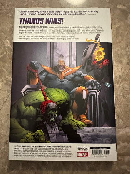Thanos by Donny Cates Marvel Comics HC Hardcover (2019 IDW)
