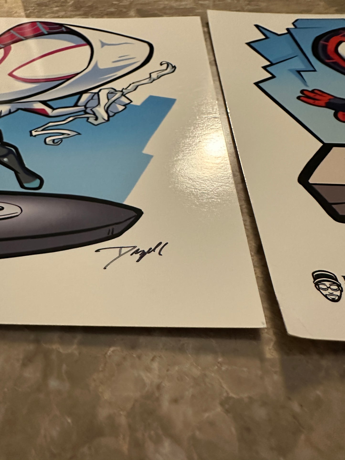 Spider-Gwen/Miles Morales Custom Art Prints - Denzell Draws