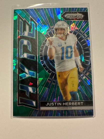 2023 Justin Herbert Card Lot - Prizmatic/Hype/Optic (2023 Panini)
