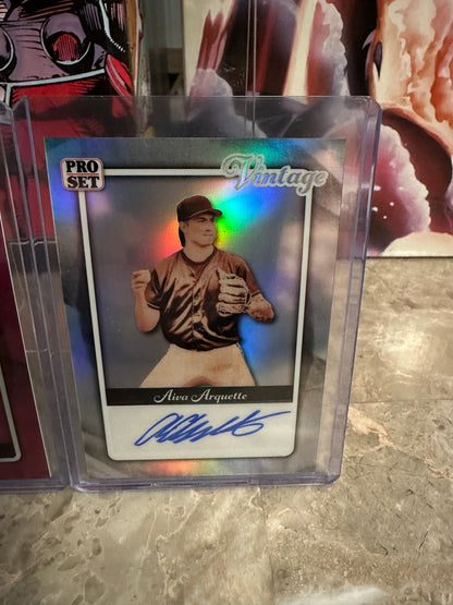 2026 Pro Set Aiva Arquette Vintage Pink Prismatic /6 & Silver Auto /25 Lot