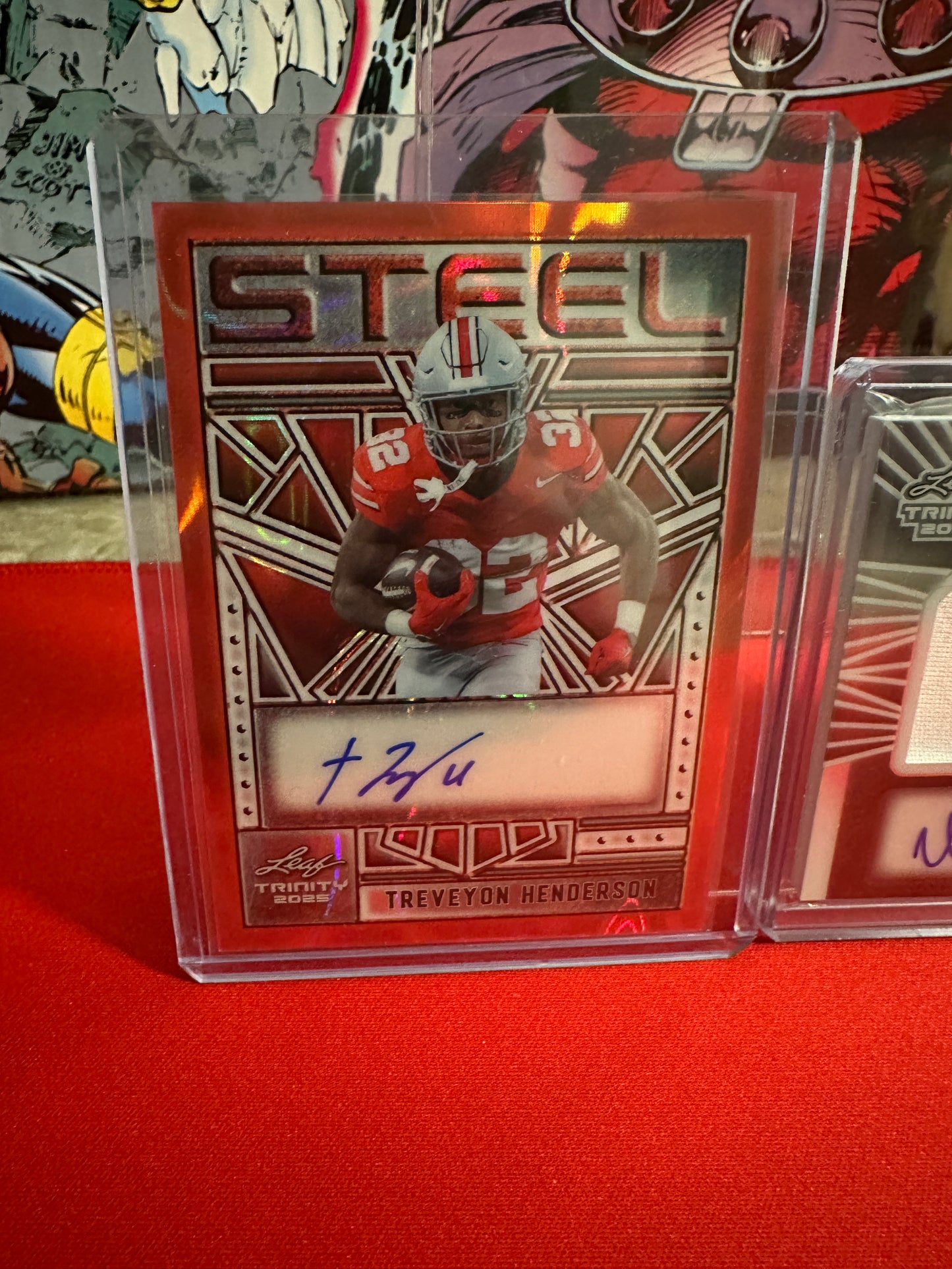 (2026/02/15) 2025 Leaf Trinity Steel TreVeyon Henderson 1/1 Red Lava