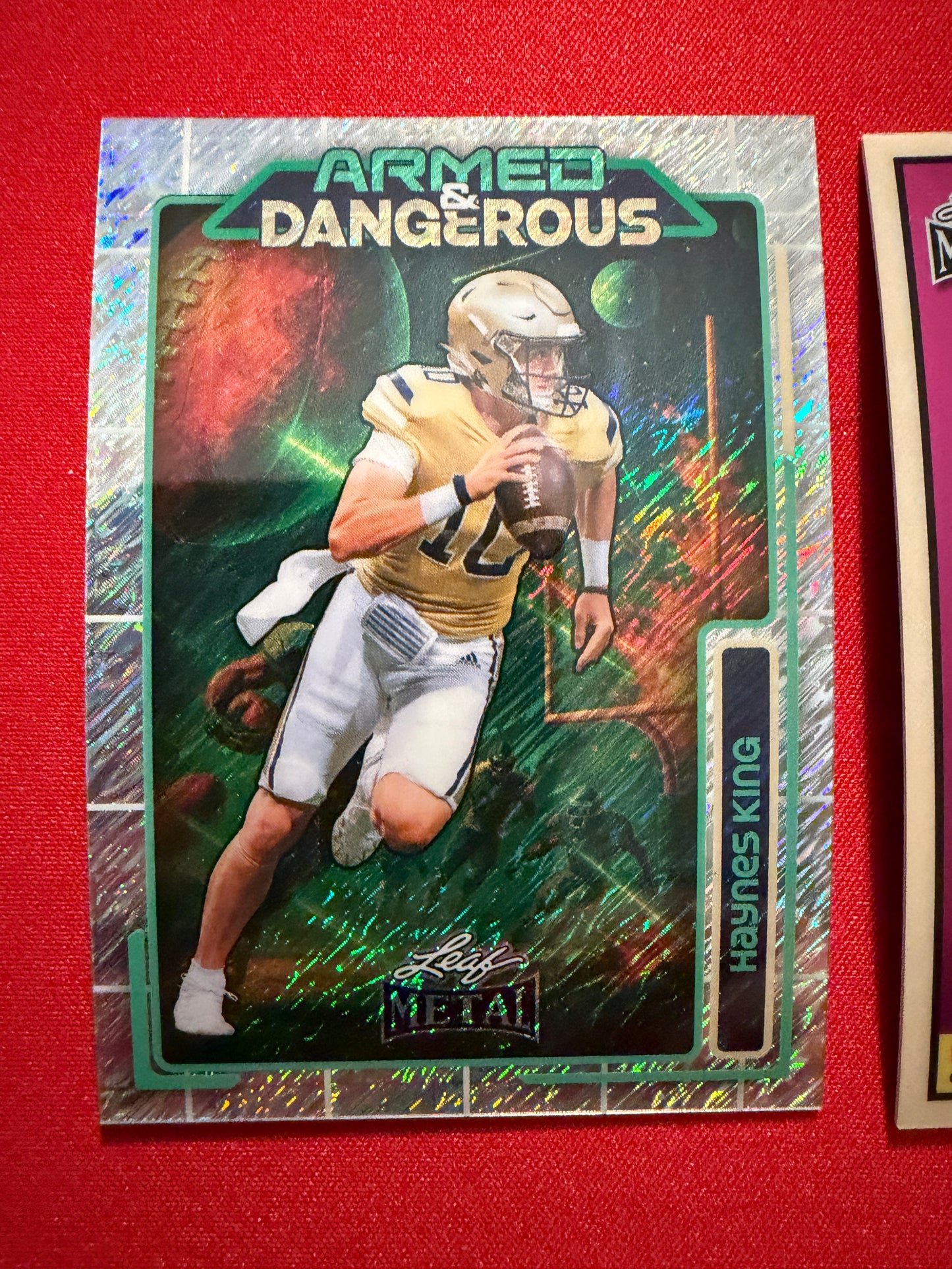 2026 Leaf Metal Football Haynes King 1950 Armed & Dangerous 2-Card Lot