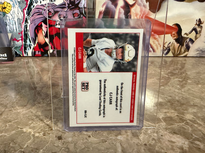 2026 Leaf Pro Set Metal Football CJ Carr 1989 Auto Platinum /8