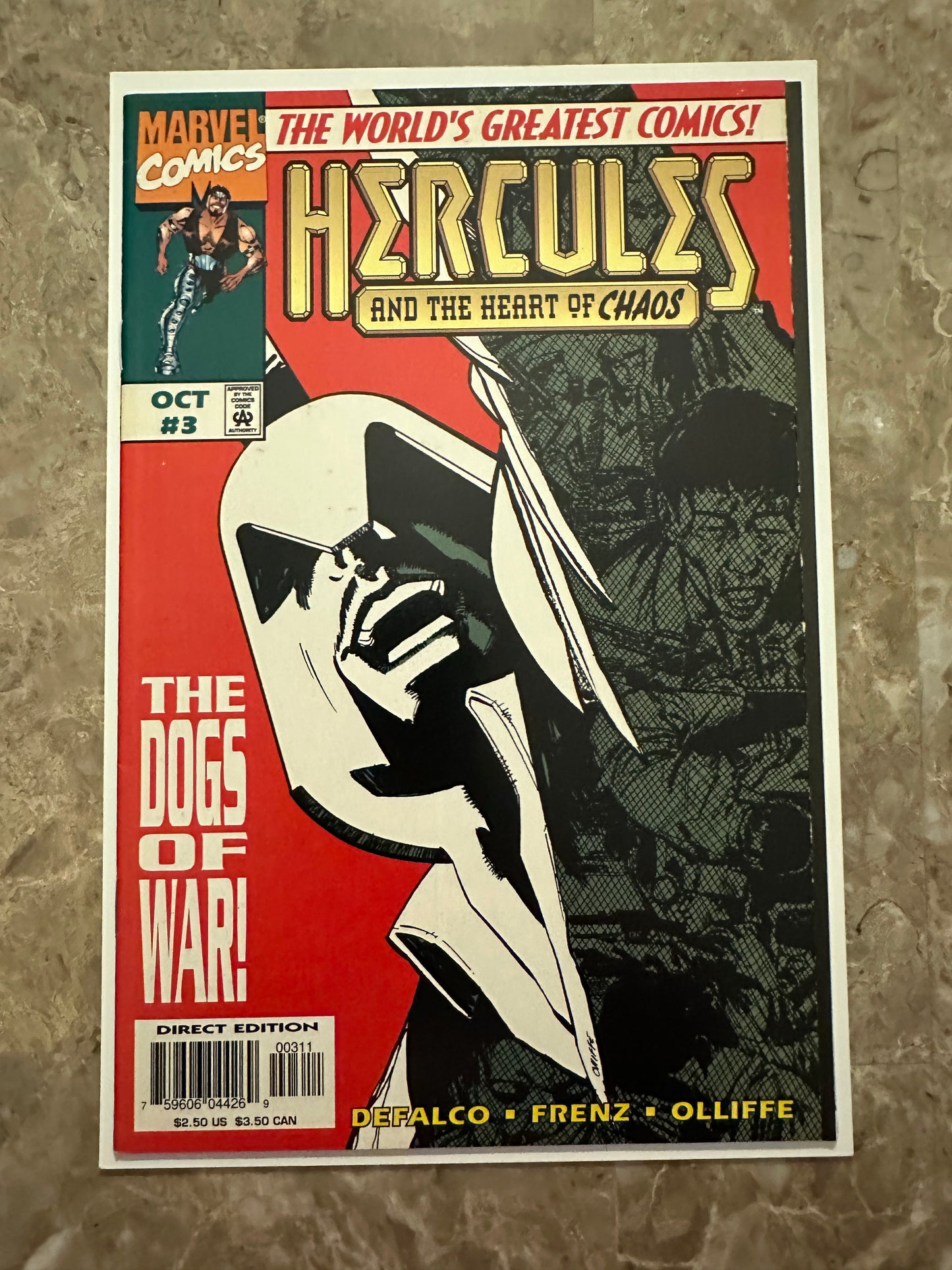 Hercules Heart and Chaos #1-3 High Grade Full Set (Marvel 1997)