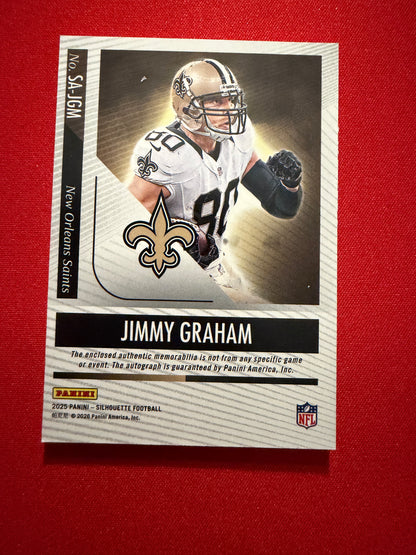 Jimmy Graham 2025 Panini Silhouette Autographs Jumbo Swatch /199 SA-JGM