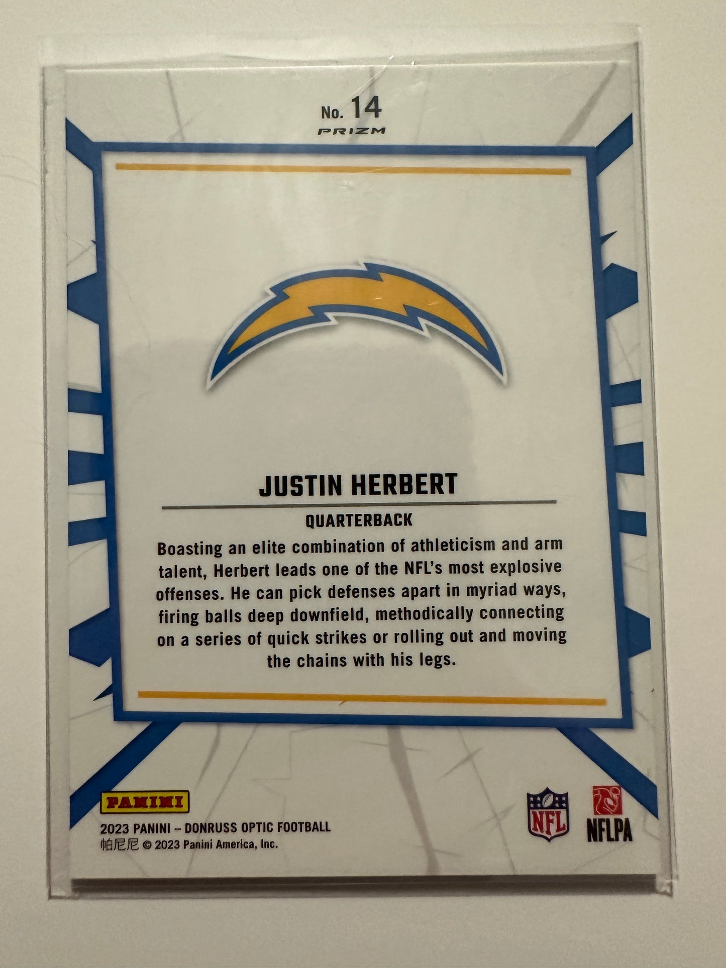 2023 Justin Herbert Card Lot - Prizmatic/Hype/Optic (2023 Panini)