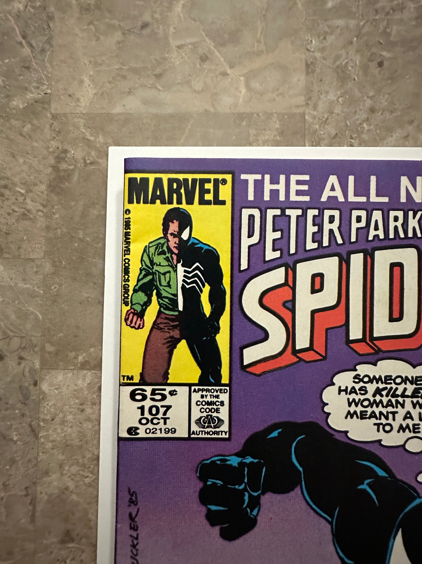 Spectacular Spider-Man #107 Newsstand VF+ 8.5 (Marvel 1985)