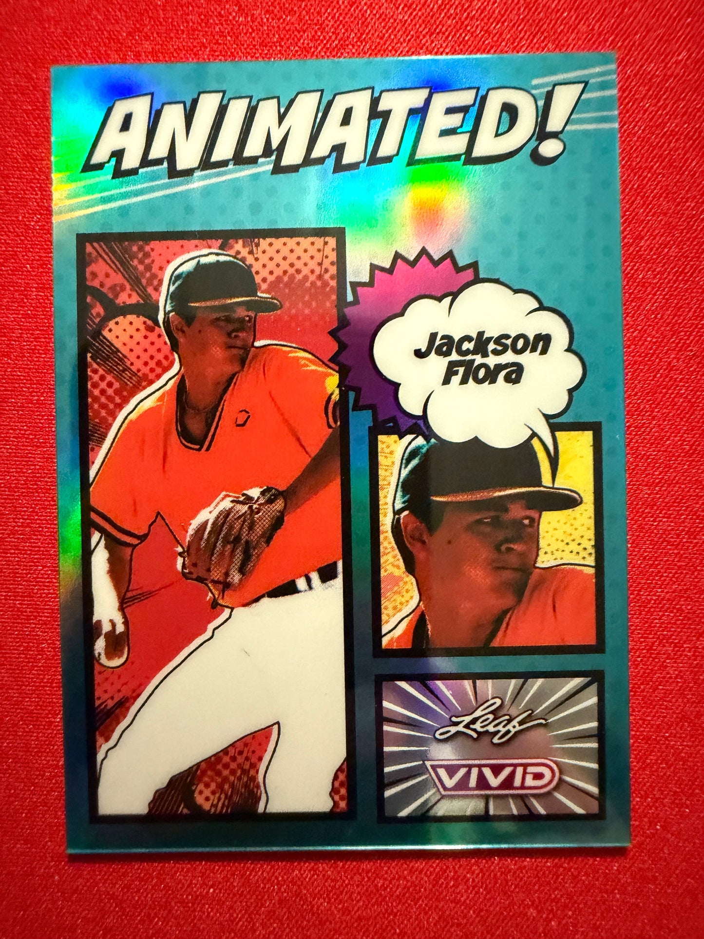 2026 Leaf Vivid Baseball Jackson Flora Animated Teal /25