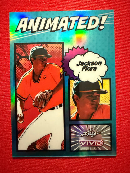 2026 Leaf Vivid Baseball Jackson Flora Animated Teal /25