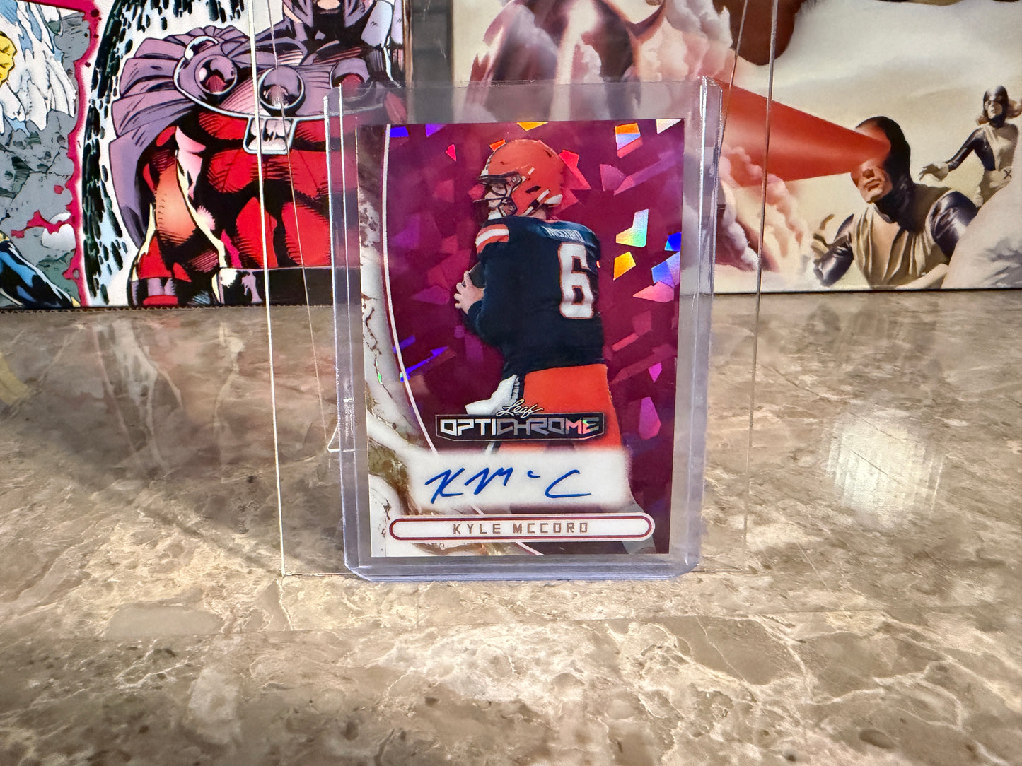 2026 Leaf Optichrome Kyle McCord Pink Crystal Auto 4/6 Syracuse