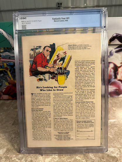 Fantastic Four #41 CGC 8.5 (1965 Marvel) - Brand New Case