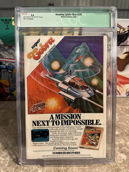 Amazing Spider-Man #238 Newsstand CGC 5.5 Qualified No Tattooz (1983 Marvel)