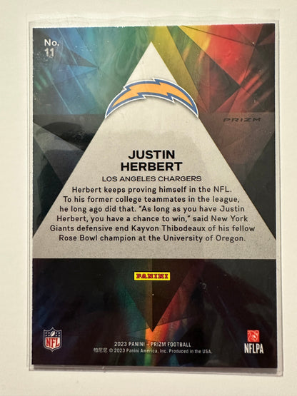 2023 Justin Herbert Card Lot - Prizmatic/Hype/Optic (2023 Panini)