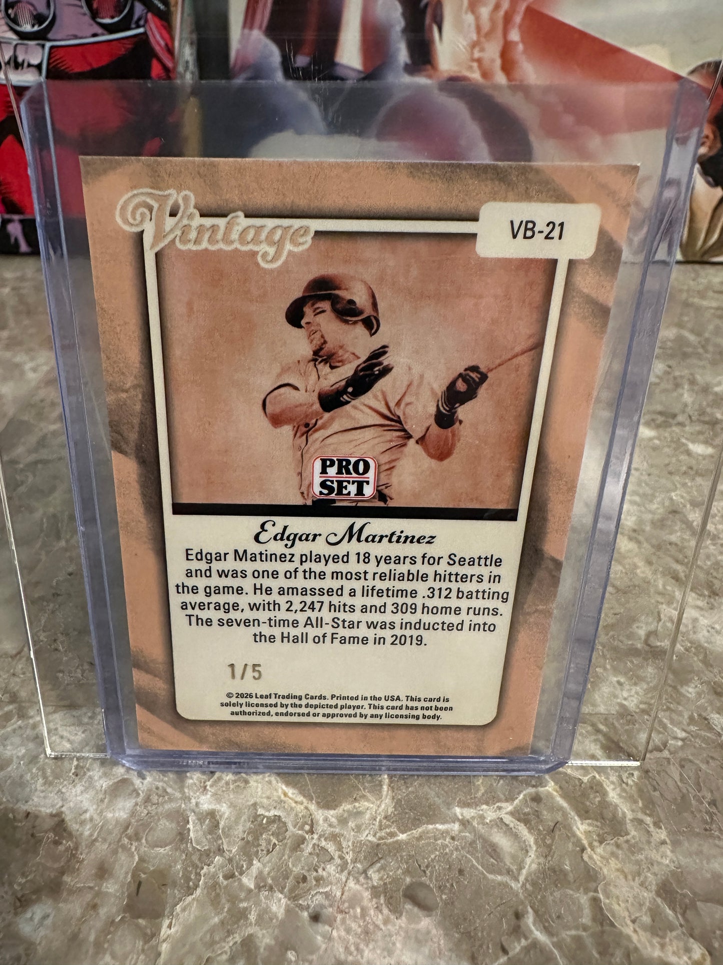 Edgar Martinez 2026 Leaf Pro Set Vintage Blue Prismatic /5