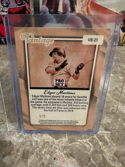 Edgar Martinez 2026 Leaf Pro Set Vintage Blue Prismatic /5