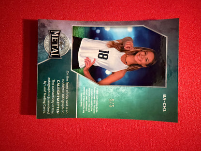 Caleigh Haetten 2026 Leaf Women of Sport Base Auto 2-Card Bookend Lot
