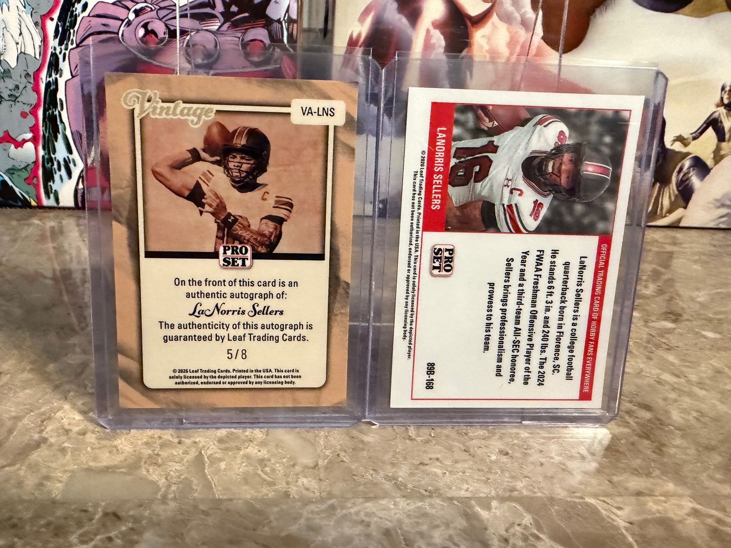 LaNorris Sellers 2026 Leaf Pro Set Metal Vintage Auto Red White Blue Lot