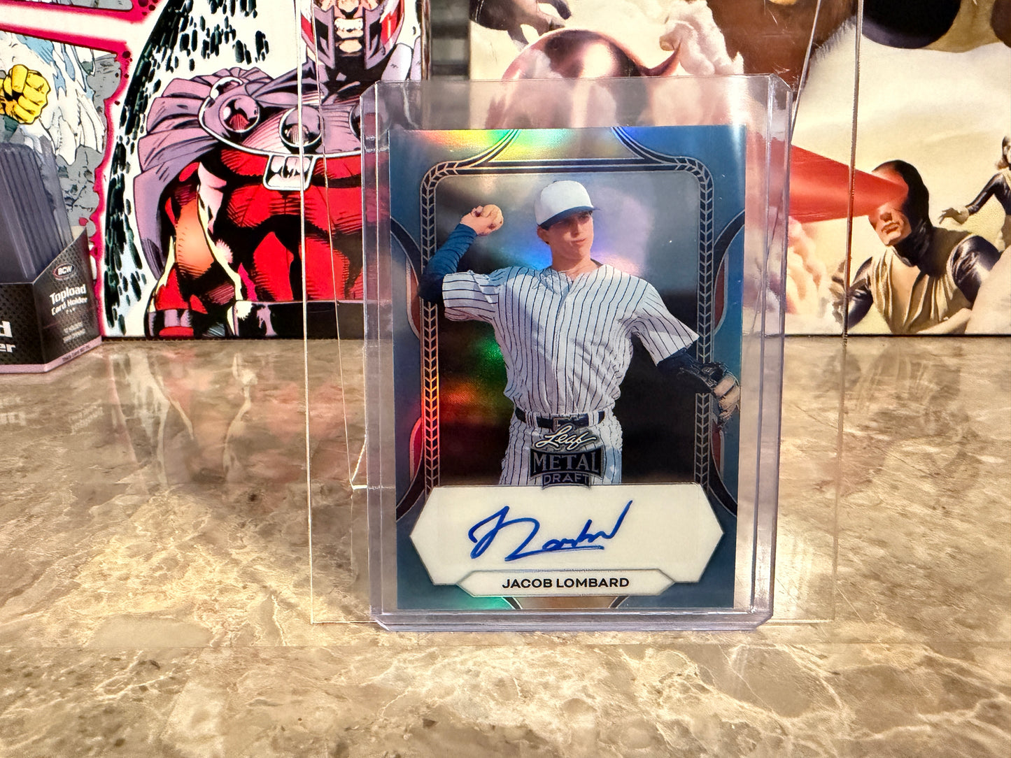 Jacob Lombard 2026 Leaf Metal Draft Edition Baseball Base Auto /75