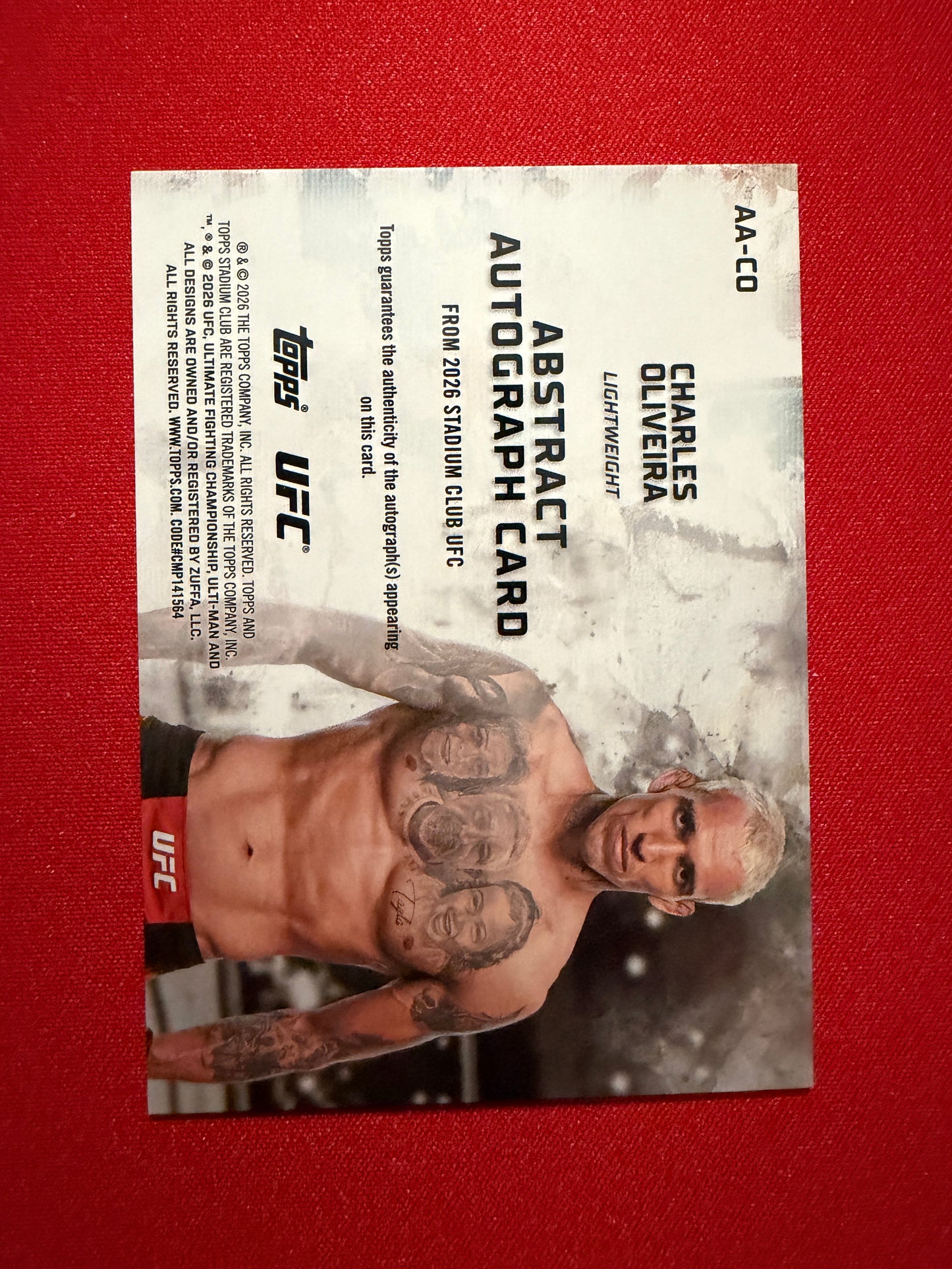 Charles Oliveira 2026 Topps Stadium Club UFC Abstract Autographs 2/25 #AA-CO
