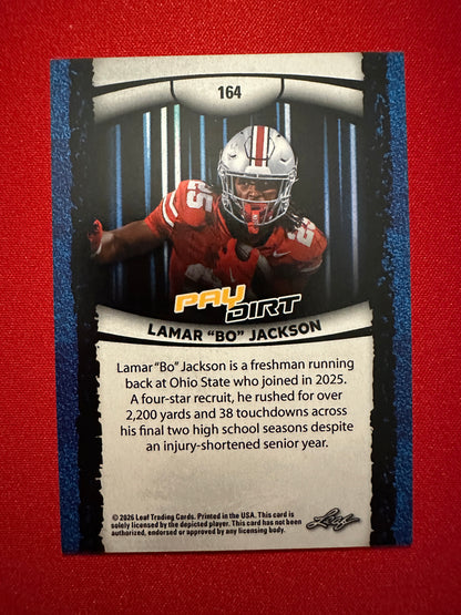 Lamar "Bo" Jackson 2026 Leaf Paydirt Football Base Orange Parallel /99