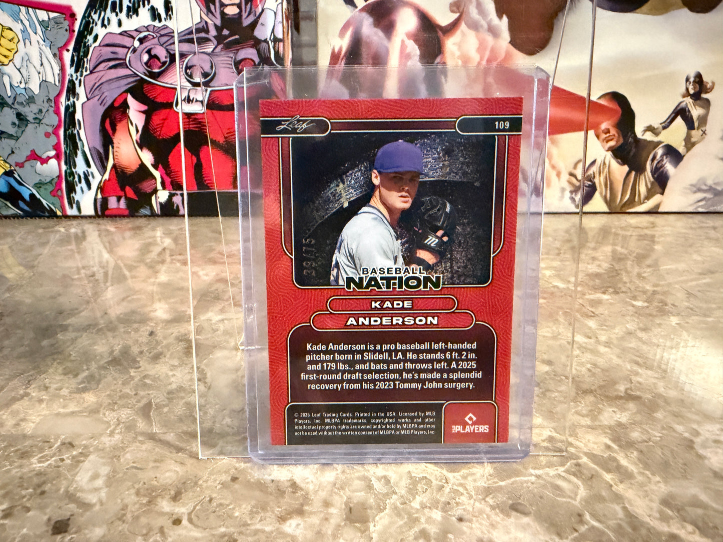 Kade Anderson 2026 Leaf Baseball Nation Base Silver