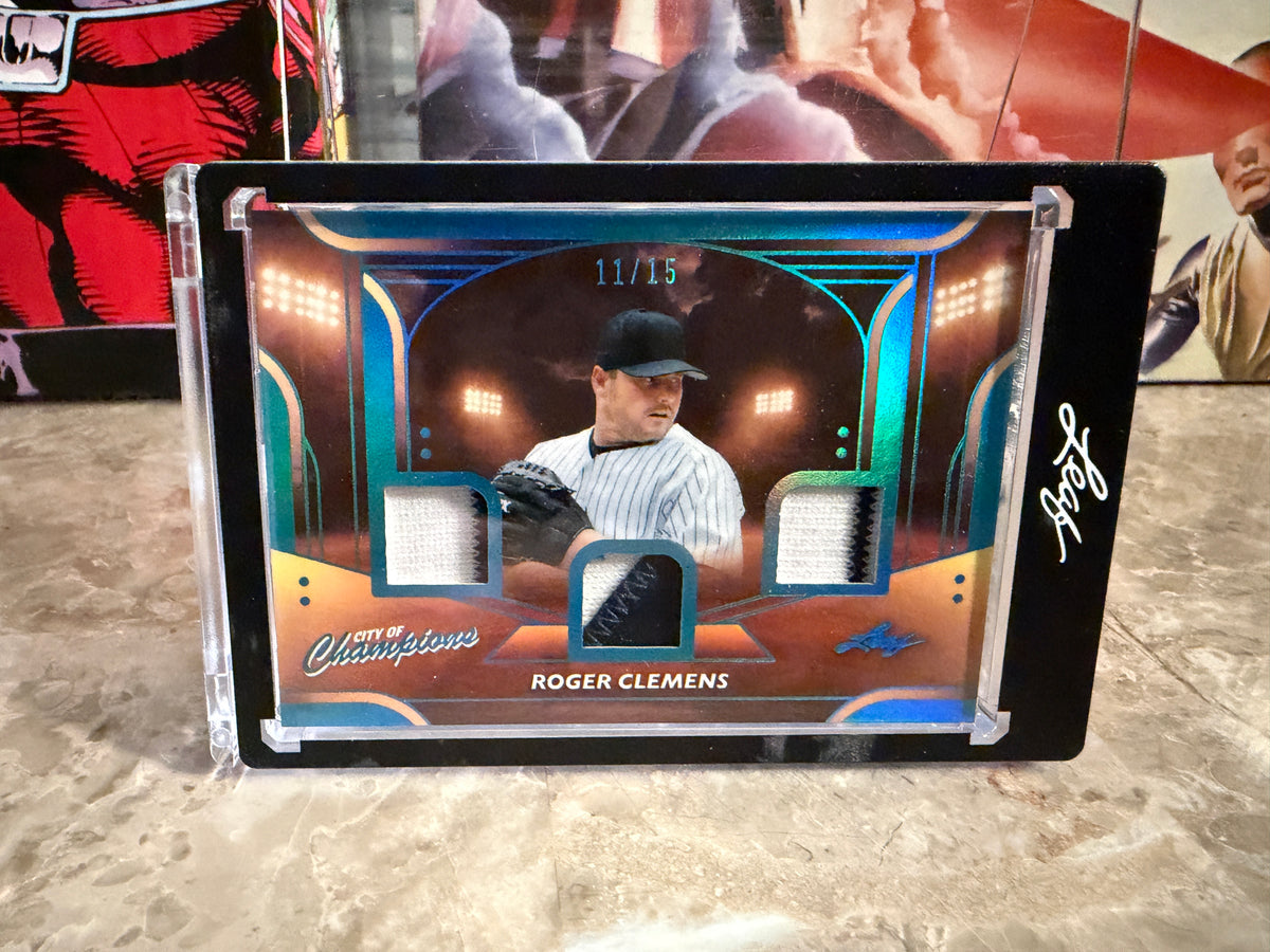 Roger Clemens 2026 Leaf City of Champions Materials 3 Game-Used Patch /15